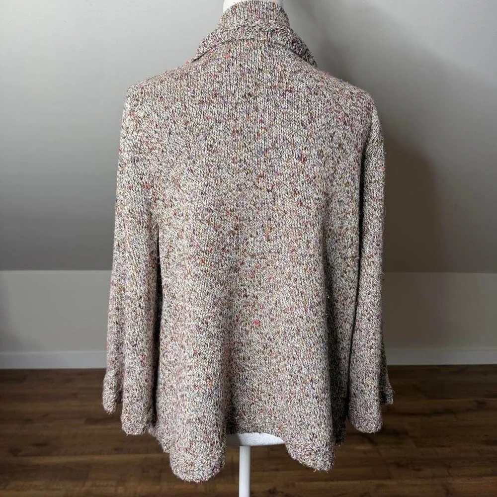 Coldwater Creek Confetti Knit Cardigan Sweater L • Cottagecore Grandma Core